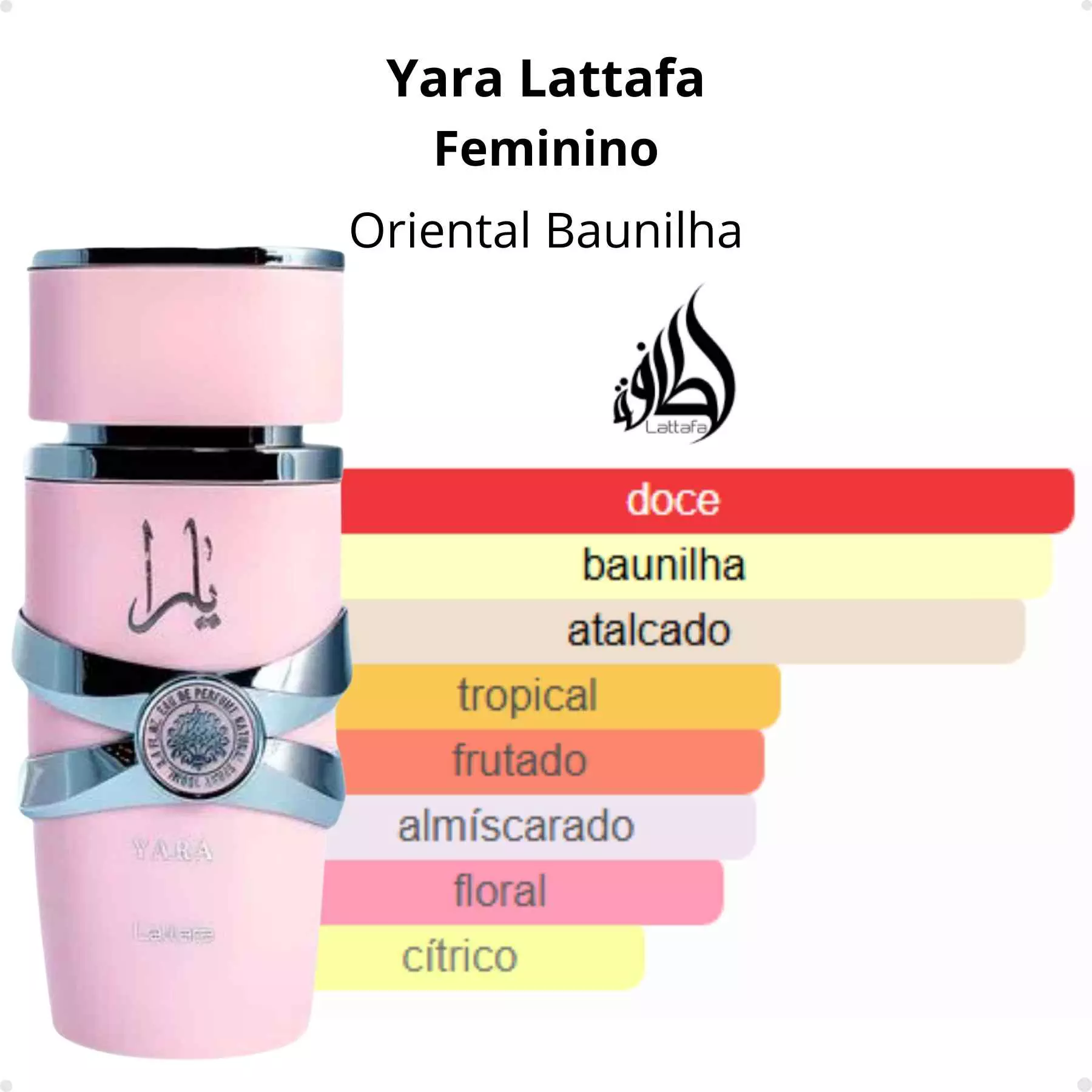 Perfume YARA ROSA (Feminino) Lattafa - EDP - 100ML - Imagem 3